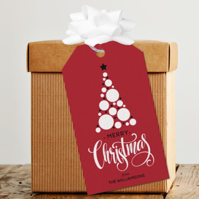 Étiquettes-cadeau Jardin de Noël moderne (Créateur téléchargé)