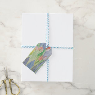 Étiquettes-cadeau Jardin de tulipes