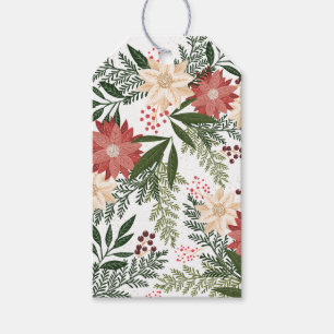 Étiquettes-cadeau jardin d'hiver moderne et festif noël