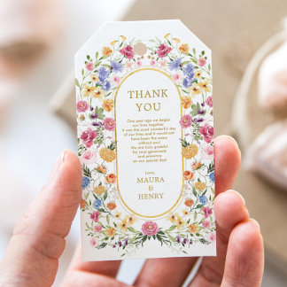 Étiquettes-cadeau Jardin Fleur sauvage coloré Fête de mariage Faveur