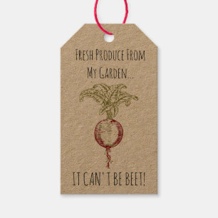 Étiquettes-cadeau "Jardin Produire Beet Pun Personnalisé