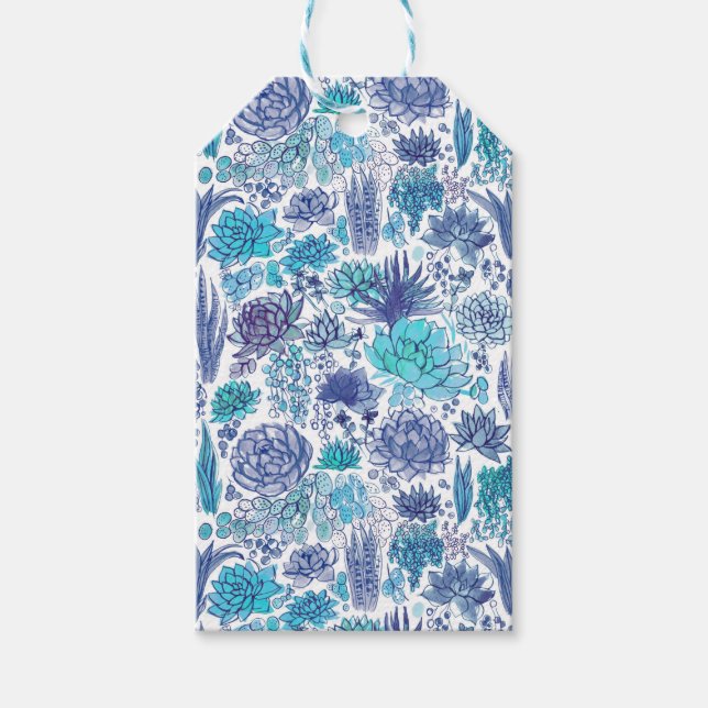Étiquettes-cadeau Jardin succulent (Devant)