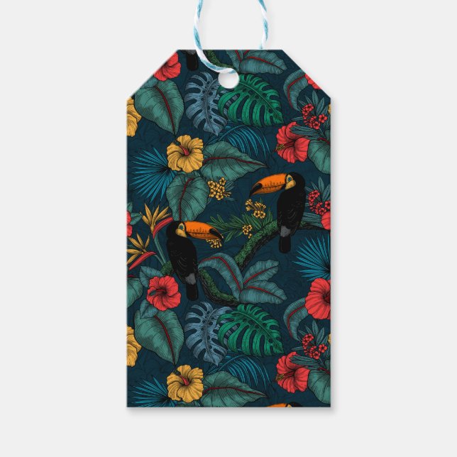 Étiquettes-cadeau Jardin toucan 2 (Devant)