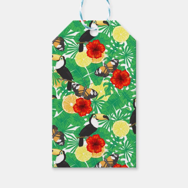 Étiquettes-cadeau Jardin tropical (Devant)