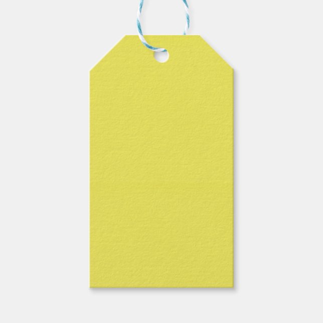 Étiquettes-cadeau Jaune uni clair (Devant)