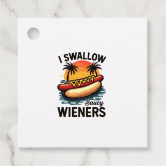 Étiquettes Cadeau J'avale Saucy Wieners Drôle Adulte Plaisanterie Ho
