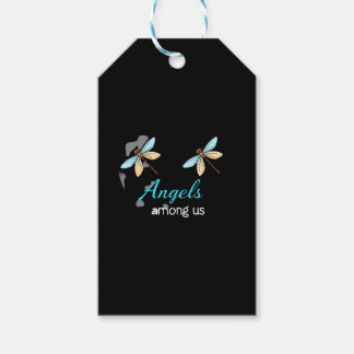 Étiquettes-cadeau Je crois qu'il y a des anges parmi nous Libellule