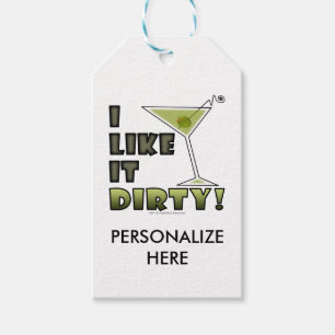 Étiquettes-cadeau JE L'AIME SALE ! Humour sale de cocktail de