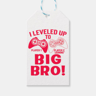 ÉTIQUETTES-CADEAU "JE ME SUIS LEVÉ JUSQU'À GRAND BRO !