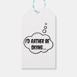Étiquettes-cadeau Je Préférerais Skier