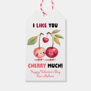 Étiquettes-cadeau Je t'aime Cherry Beaucoup de classe Saint-Valentin