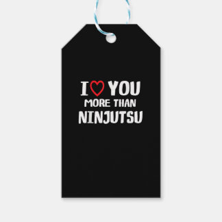 Étiquettes-cadeau Je t'aime plus que le Ninjutsu Cadeau drôle pour f