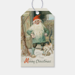 Étiquettes-cadeau Jenny Nyström Brownie et chat Noël CC1194