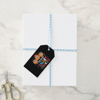 Étiquettes-cadeau J'enseigne aux cookies intelligents professeur de 