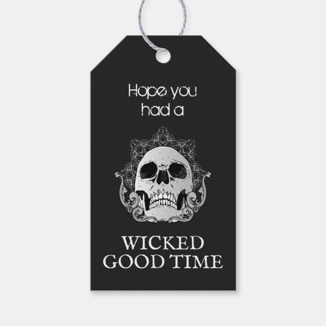 Étiquettes-cadeau J'espère que vous avez eu le mauvais temps Hallowe (Devant)