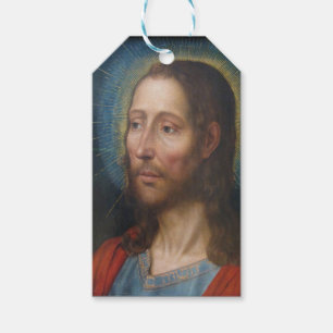 Étiquettes-cadeau Jésus Christ avec un Halo d'or