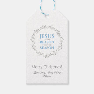 Étiquettes-cadeau Jésus est la raison de la couronne de saison