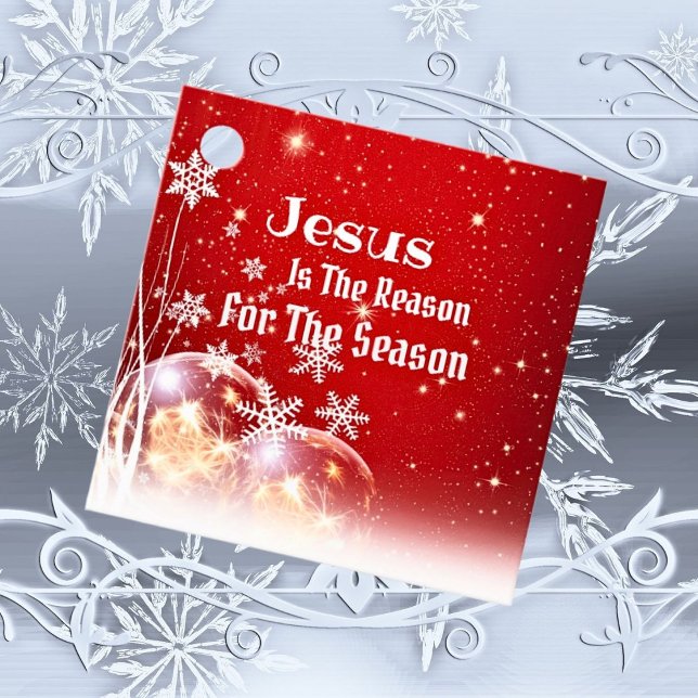 Étiquettes Cadeau Jésus est la raison du papier de Noël (Créateur téléchargé)