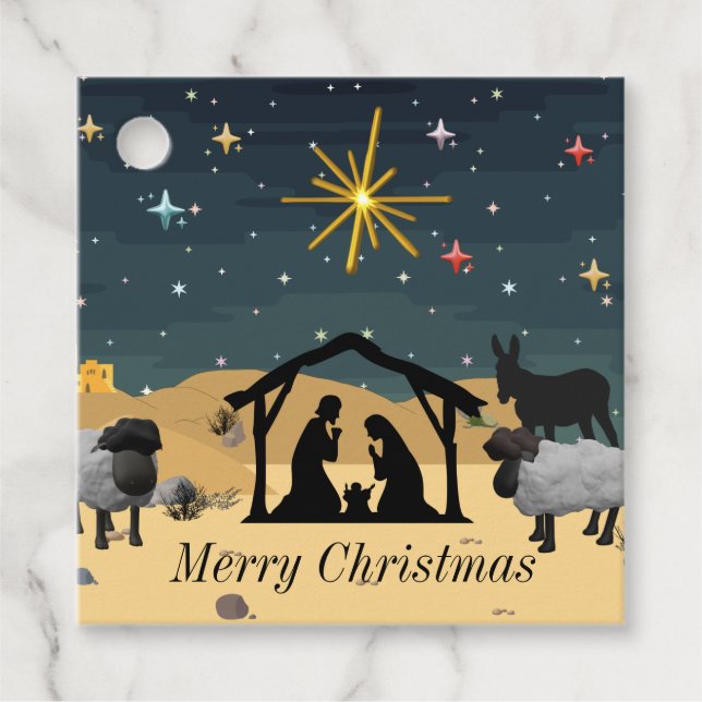 Étiquettes Cadeau Jésus-Manger (Devant)