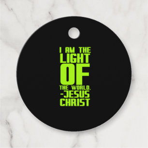 Étiquettes Cadeau Jesus the light of the world Bible quote Christian