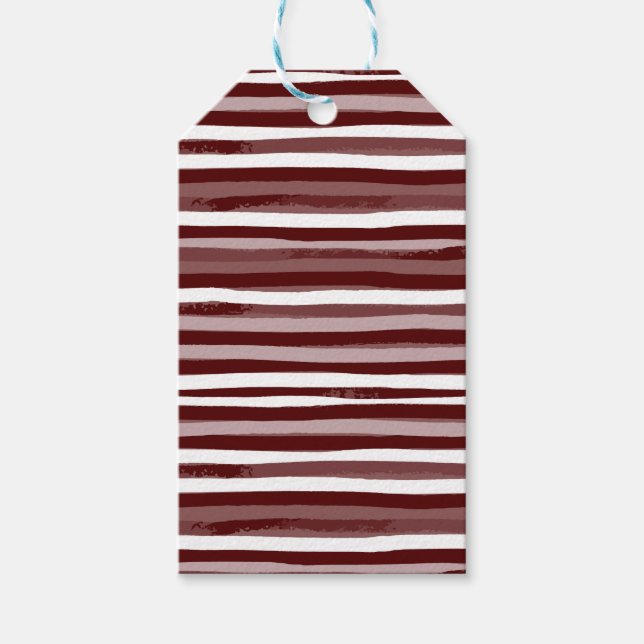 Étiquettes-cadeau Jeu de balises Maroon & White Félicitations (Devant)