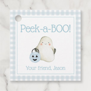 Étiquettes Cadeau Jeu d'Halloween ou Treat Kids Blue