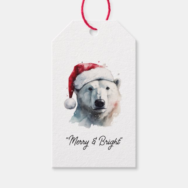 Étiquettes-cadeau Jingle Bear Joy, custom (Devant)