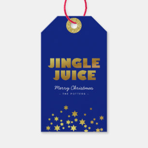 Étiquettes-cadeau Jingle   Fun Christmas Blue & Gold