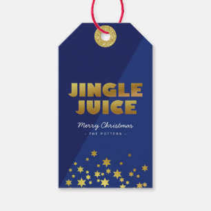 Étiquettes-cadeau Jingle   Fun Christmas Blue & Gold