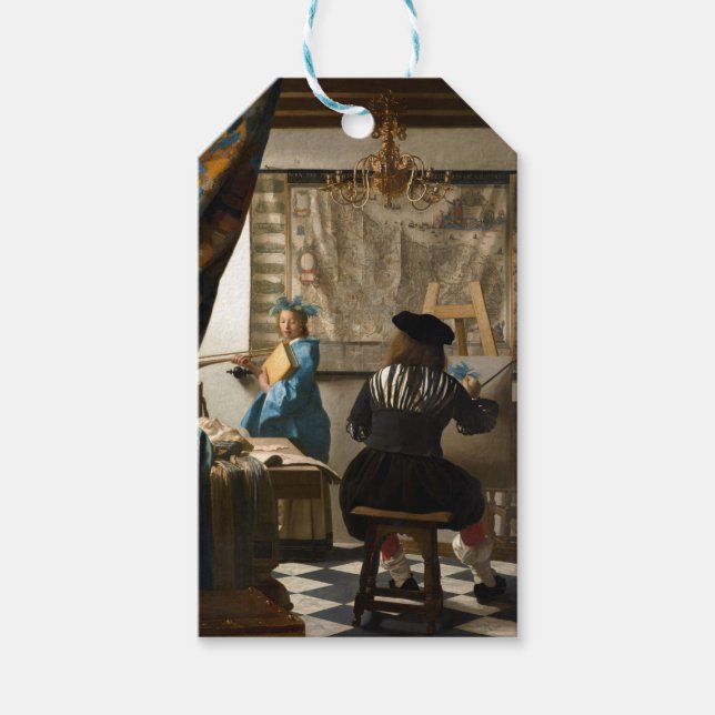 Étiquettes-cadeau Johannes Vermeer - L'Allégorie de la Peinture (Devant)