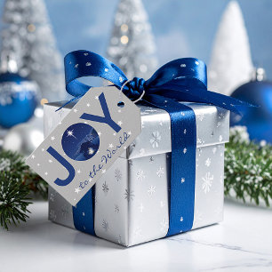 Étiquettes-cadeau Joie au monde de la nativité
