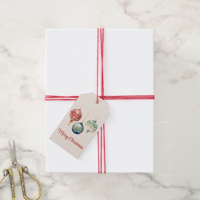 Étiquettes-cadeau Joie autrichienne | Joyeux Noël | Nom personnalisé (Avec de la ficelle)