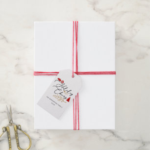 Étiquettes-cadeau Joie de Noël en Rouge
