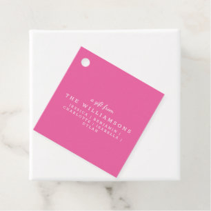 Étiquettes Cadeau Joli Cadeau Personnalisé De Moderne Rose Chaud 