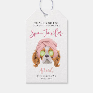 Étiquettes-cadeau Joli chien Spa Anniversaire Merci de fête