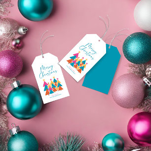 Étiquettes-cadeau Joli Noël coloré moderne