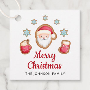 Étiquettes Cadeau Joli Noël Père Noël