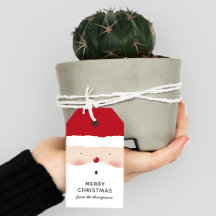 Joli visage de Père Noël Joyeux Noël Nom de famill