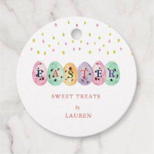 Étiquettes Cadeau Jolie aquarelle OEufs de Pâques Bonbons de Pâques 