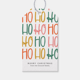 Étiquettes-cadeau Jolie fête de Noël personnalisée colorée