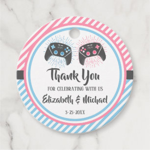 Étiquettes Cadeau Jolie Gamer Baby Révélation de genre