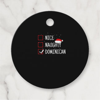 Étiquettes Cadeau Jolie liste de Noël coquine dominicaine