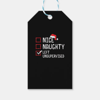 Étiquettes-cadeau Jolie liste de Noël méchante abandonnée