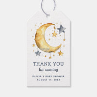 Jolie lune géante & étoiles Baby shower merci
