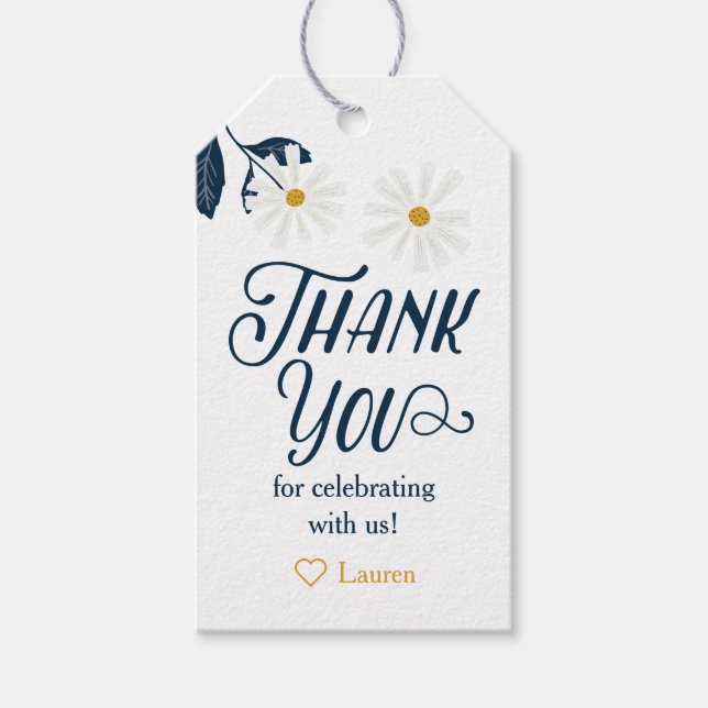 Étiquettes-cadeau Jolie Scandi Daisy Merci (Devant)