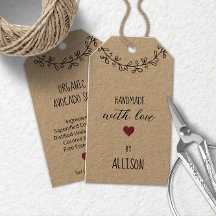 Jolis Kraft Personnalisés Fabriqués avec Amour