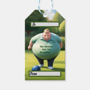 Étiquettes-cadeau Jolly Lawn Bowler Man,