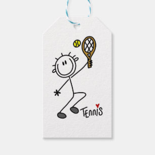 Étiquettes-cadeau Joueur de tennis de base pour hommes