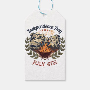 Étiquettes-cadeau Jour de l'Indépendance Mont Rushmore 4 juillet