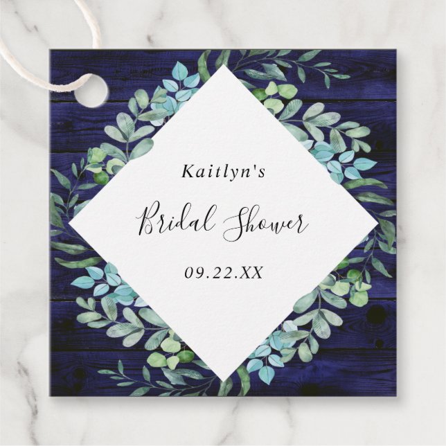 Étiquettes Cadeau Jour de mariage verdure botanique Eucalyptus (Devant)